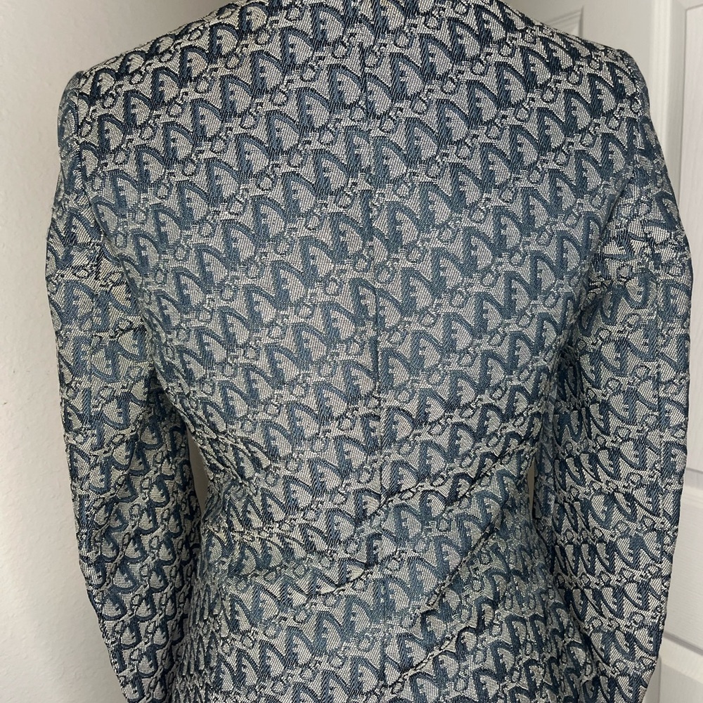 Source Unknown Blue Patterned Blazer - image 2